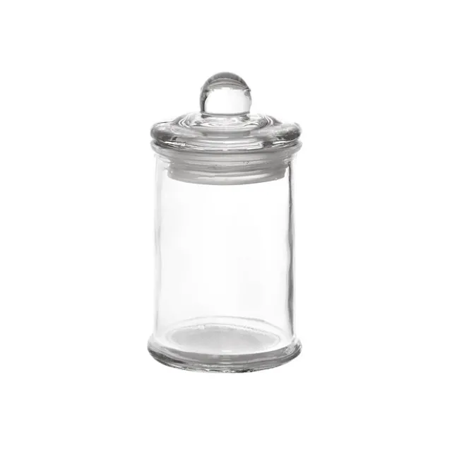 Glass Mini Metro Jar with Lid Clear (6Dx11.5cmH)