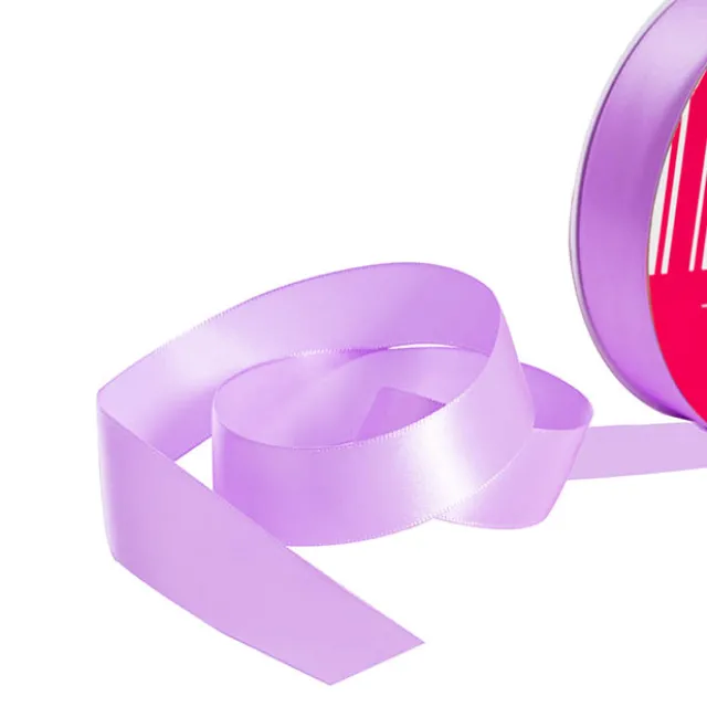 Bulk Ribbon Single Face Satin Light Purple (25mmx50m)