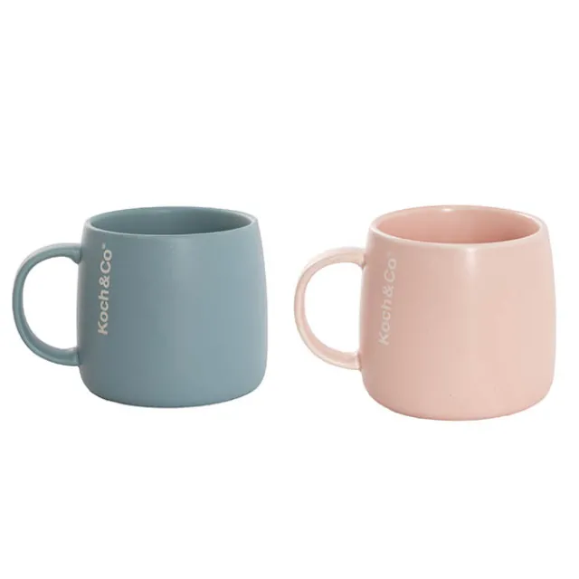 Koch & Co Edition Mug S2 Pink & Blue (8.5cmDx9cmHx12.5cmW)