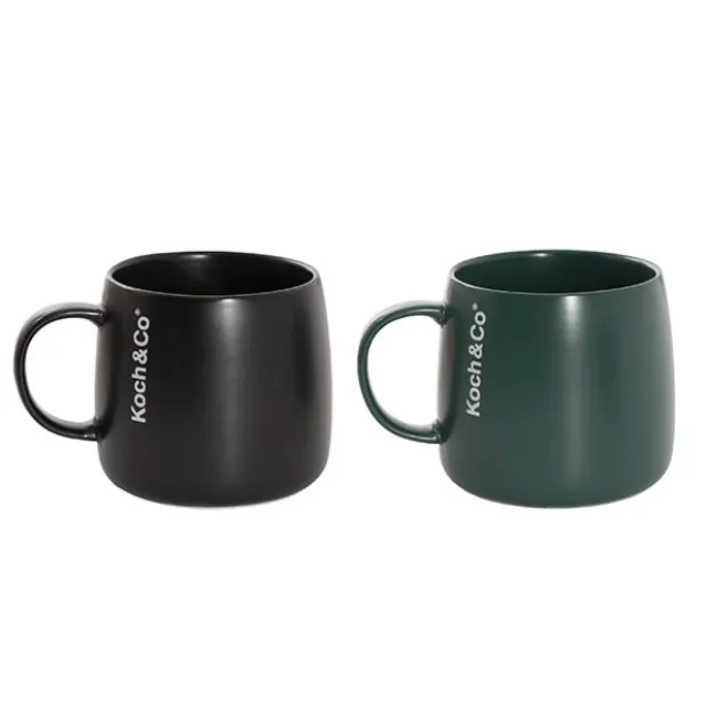 Koch & Co Edition Mug S2 Green & Black (8.5cmDx9cmHx12.5cmW)