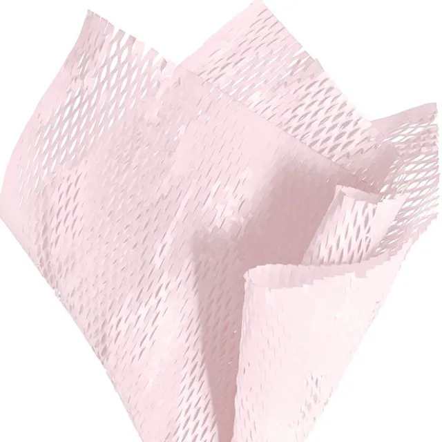 Kraft Paper Honeycomb Expandable Sheet PK50 Pink (50x50cm)