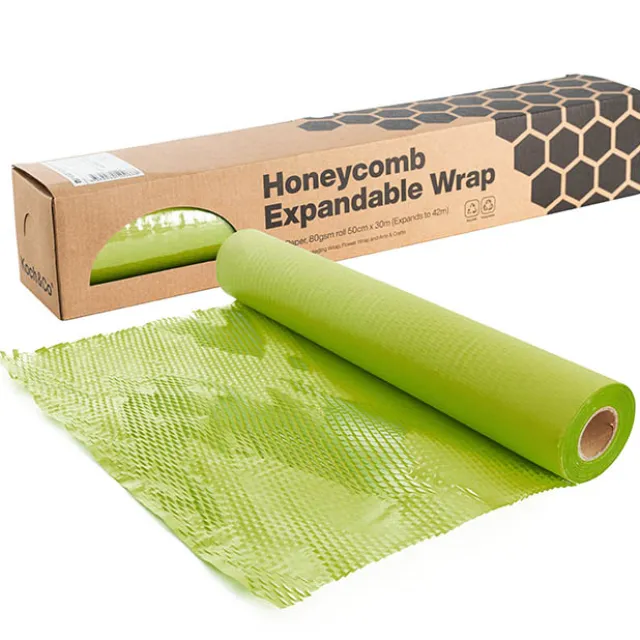 Kraft Paper Honeycomb Expandable Roll Moss Green (50cmx30m)