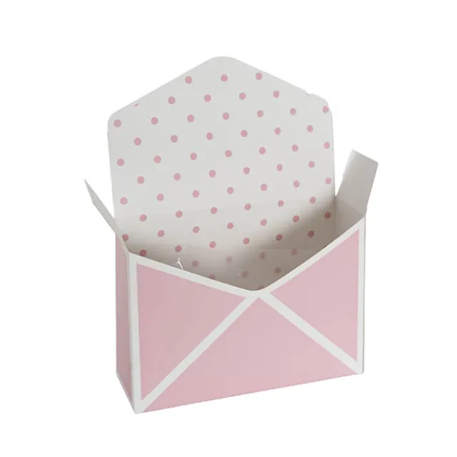 Envelope Flower Box Large Spots Pink Pack 5 (23Lx8Dx16cmH)