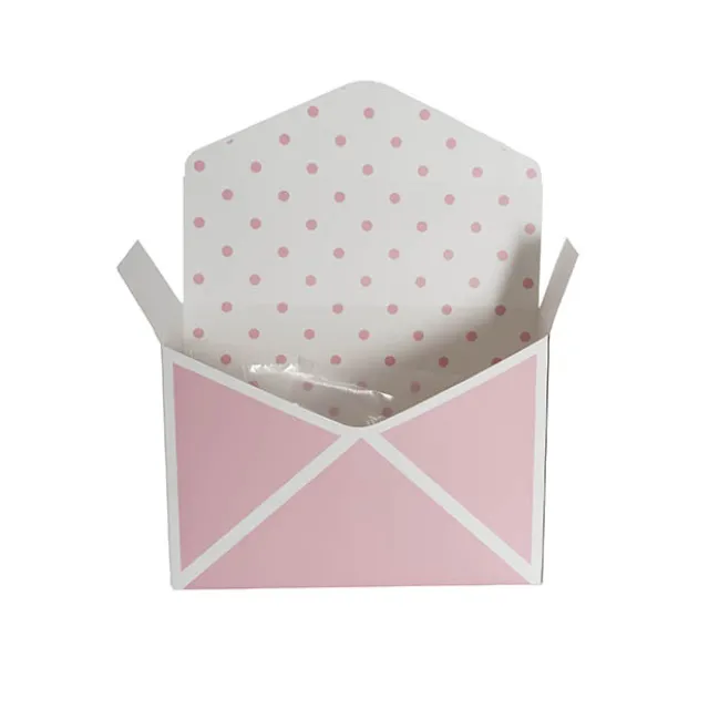 Envelope Flower Box Large Spots Pink Pack 5 (23Lx8Dx16cmH)