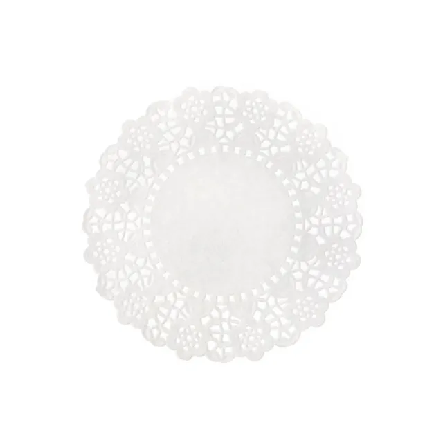 Paper Doily Round 24 Pack White (114mmD)
