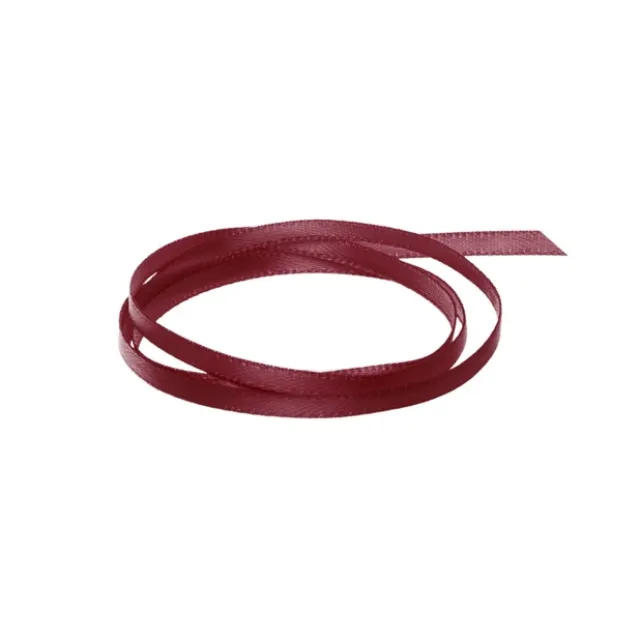 Ribbon Satin Deluxe Double Faced Burgundy (3mmx50m)