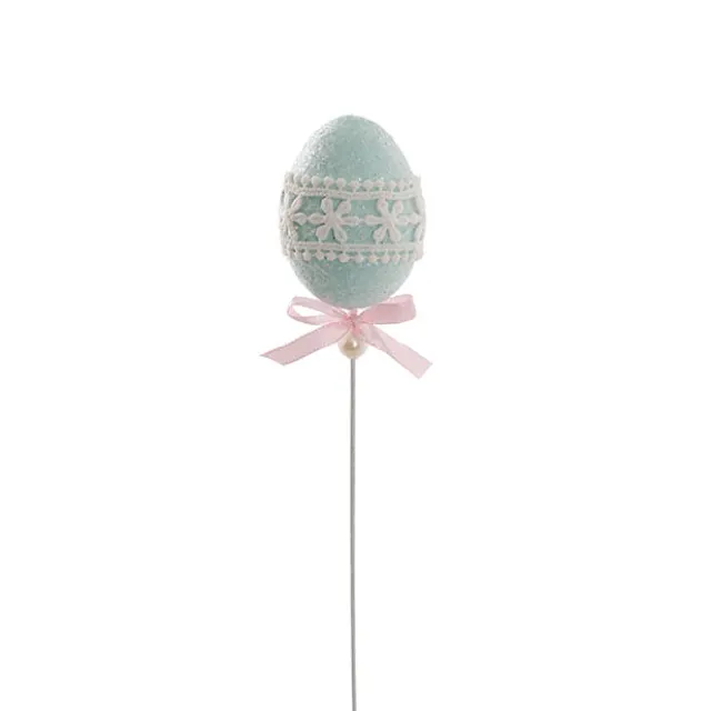 Lace Easter Egg Pick Pack 2 Blue (4x30cmH)