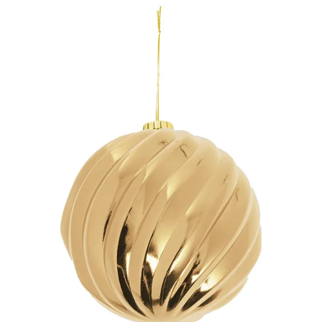Large Hanging Baubles Set 4 Gold (15cmD)