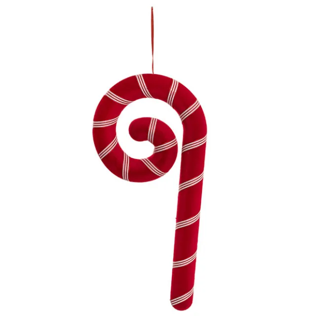 Large Hanging Swirly Candy Cane Red (18.5x4x39.5cmH)