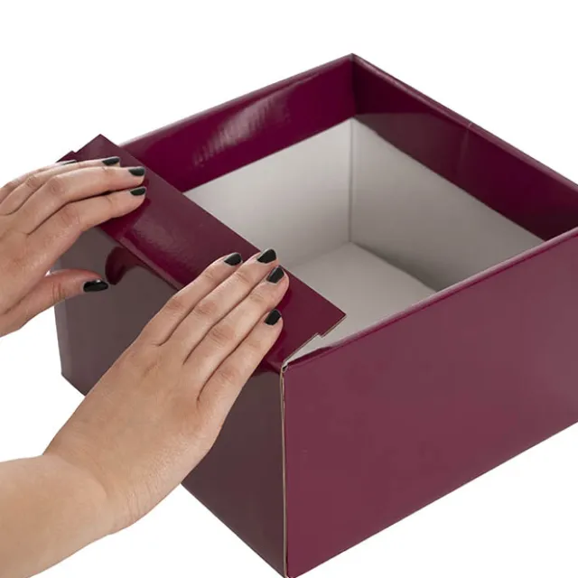 Large Posy Box Autolock Base Pack 10 Sugar Plum (22x14cmH)