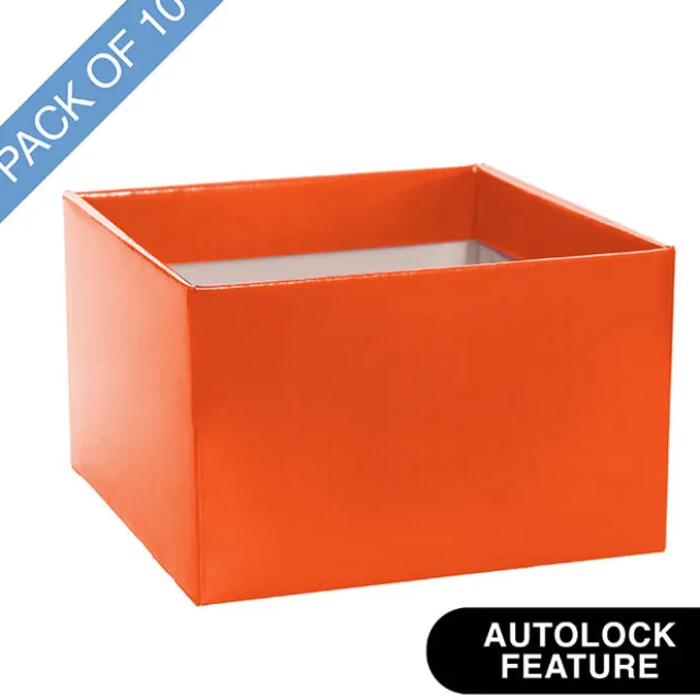 Large Posy Box Autolock Base Pack 10 Orange (22x14cmH)