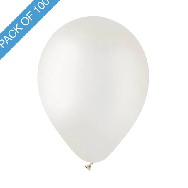 Latex Koch Balloon 12" 100 Pack Pearl Ivory White (31cmD)