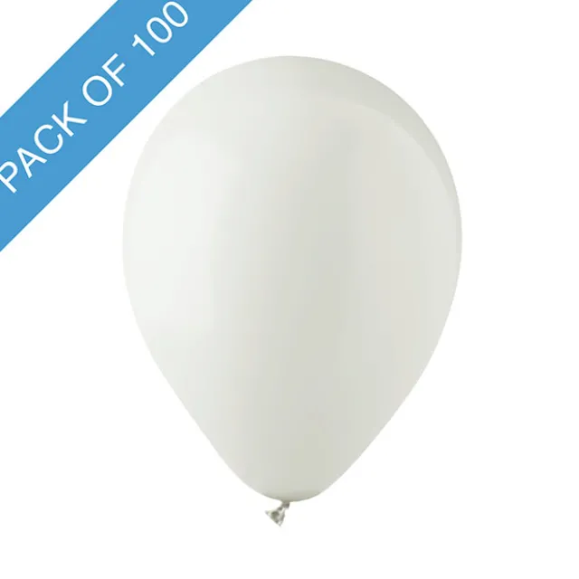 Latex Koch Balloon 12" 100 Pack White (31cmD)