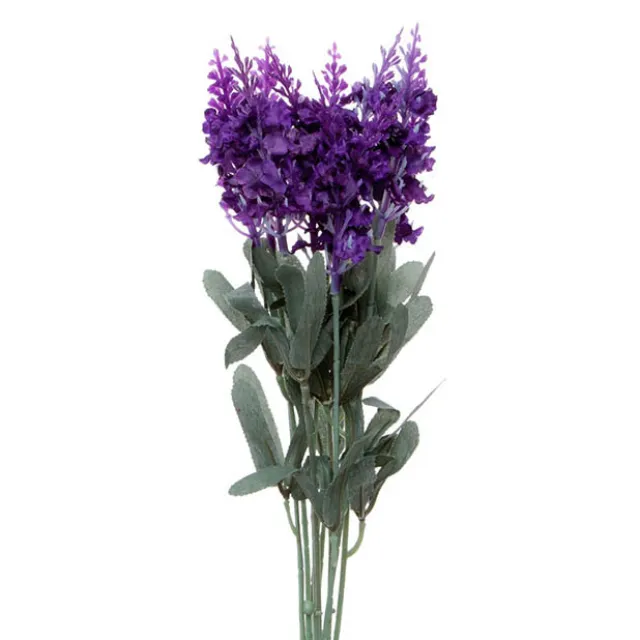 Lavender Bunch 10 Flowers Dark Purple (33cmH)