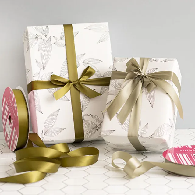 Jumbo Bulk Ribbon Single Face Satin Sage (25mmx100m)