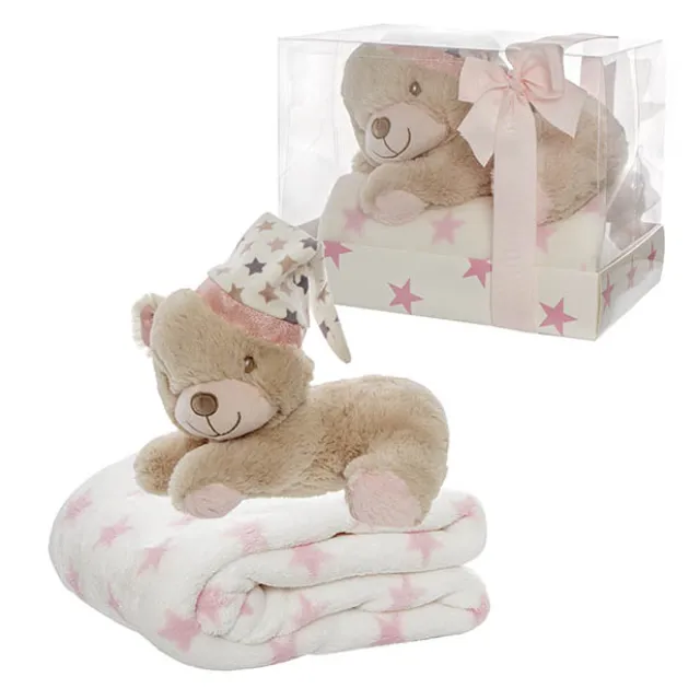 Lily Teddy Bear Gift Pack Pink (22cmHT)