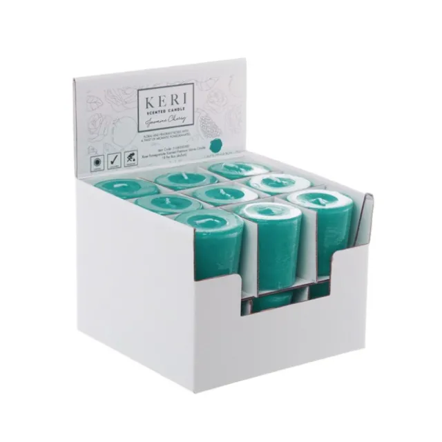 Premium Scented Votive Candle Jasmine & Cherry 12 Hours