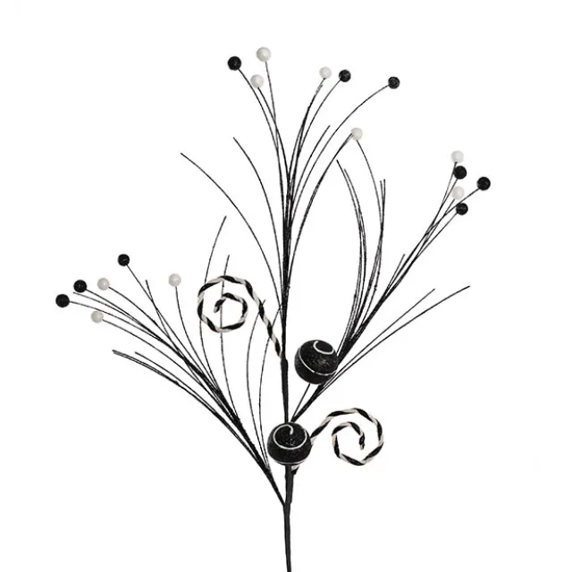 Christmas Candy Bauble Spray Black (80cmH)