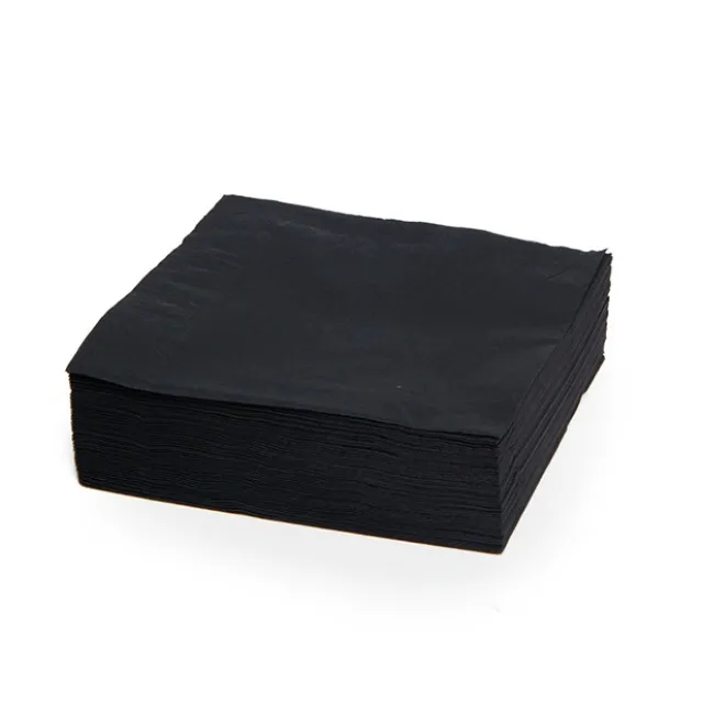 Lunch Paper Napkin 2Ply Pack 50 Black (30x30cm)