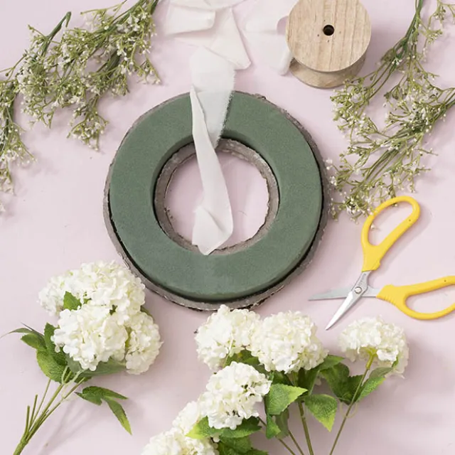 Floral Foam Strass Wreath Ring Mache Base (24cm)