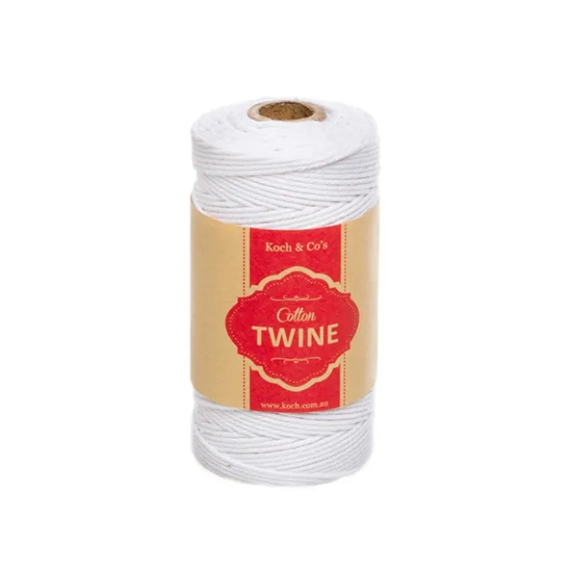 Cotton Twine 12ply 1.2mm X 100m White