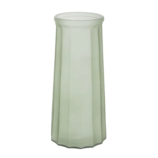 Glass Lynne Conical Vase Matte Sage (9.3x11x24.5cmH)