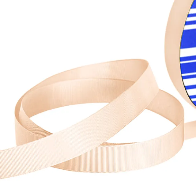 Jumbo Bulk Ribbon Grosgrain Plain Rose Gold (25mmx100m)