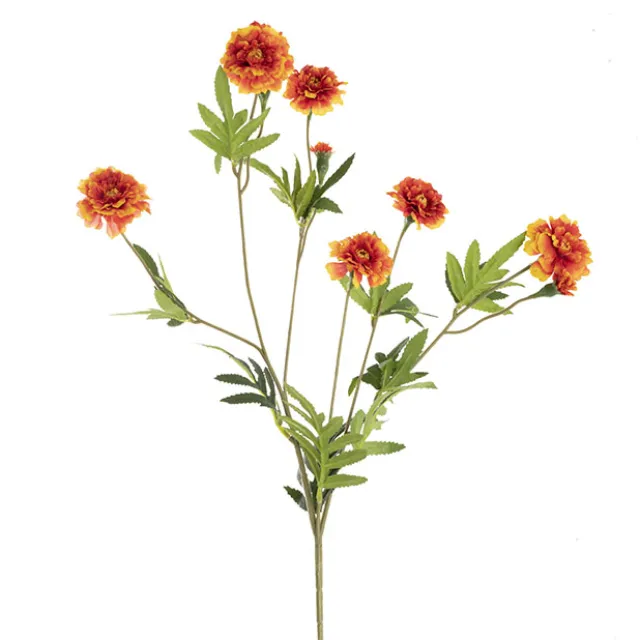 Marigold x 9 Head Spray Orange (5.5cmDx82cmH)
