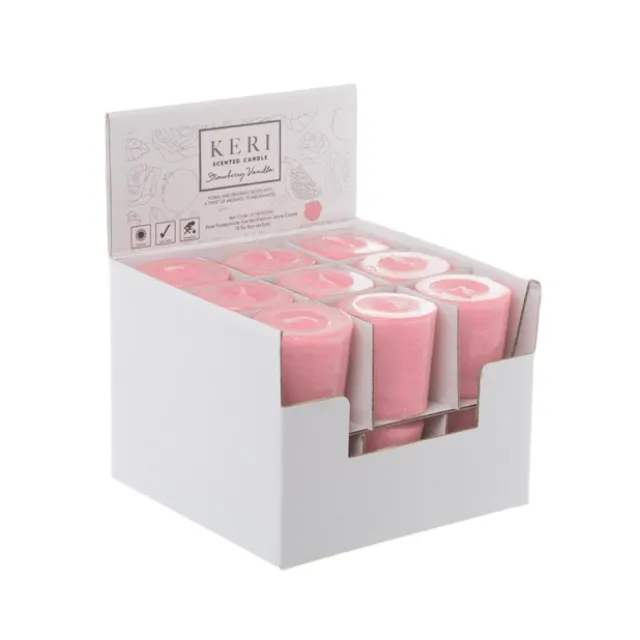 Premium Scented Votive Candle Strawberry Vanilla 12 Hours