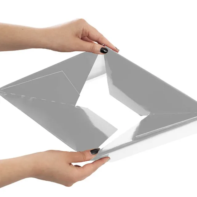 Medium No.6 Posy Box Autolock Base Pk10 Silver (16x12cmH)