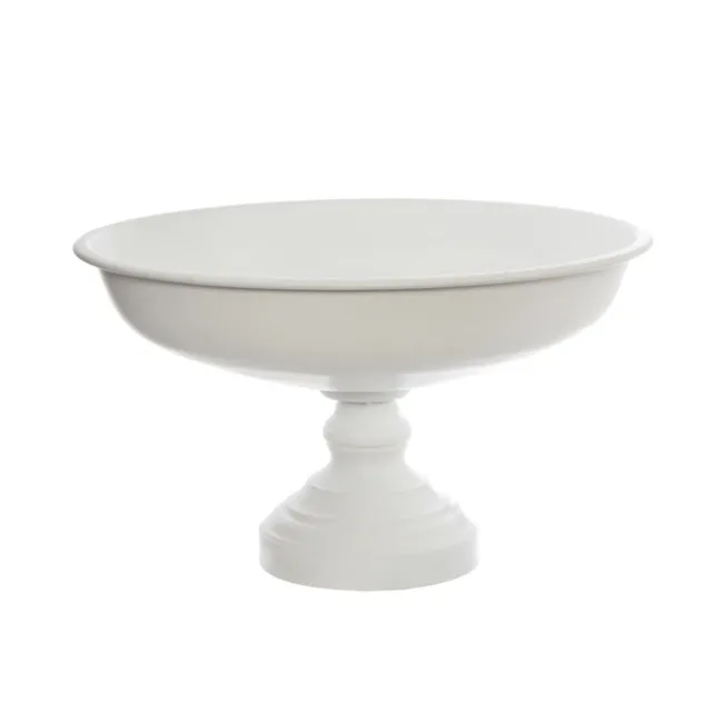 Metal Bowl Footed White (40x23.5cmH)