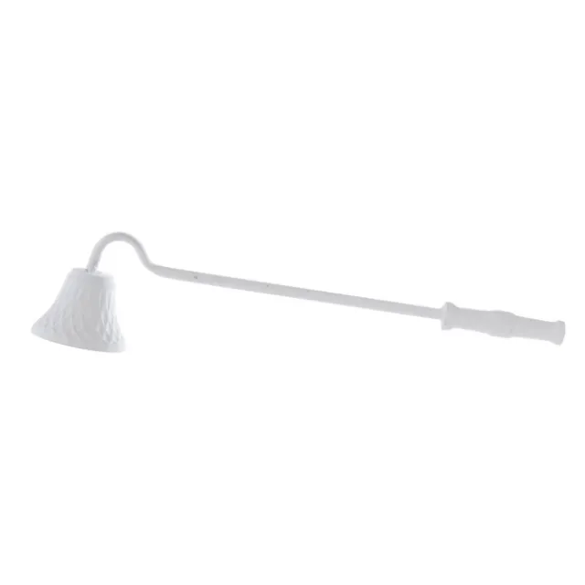 Metal Candle Extinguisher White (38cmH)