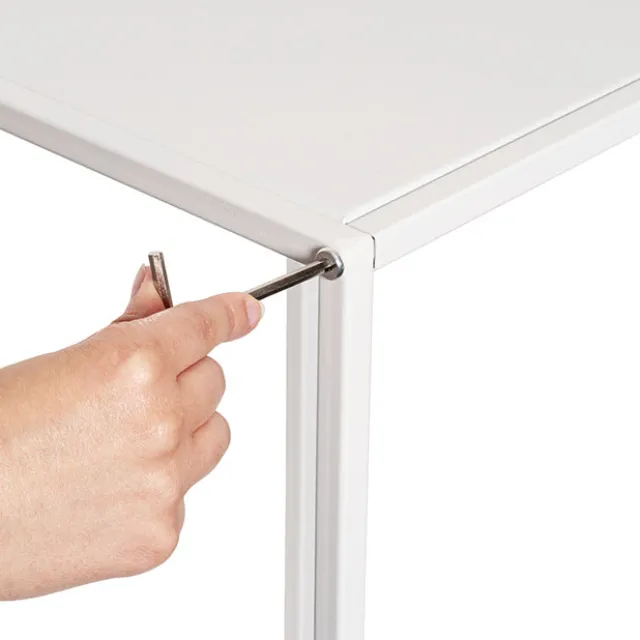 Metal Centrepiece Flower Table Stand KD White (25x25x95cmH)