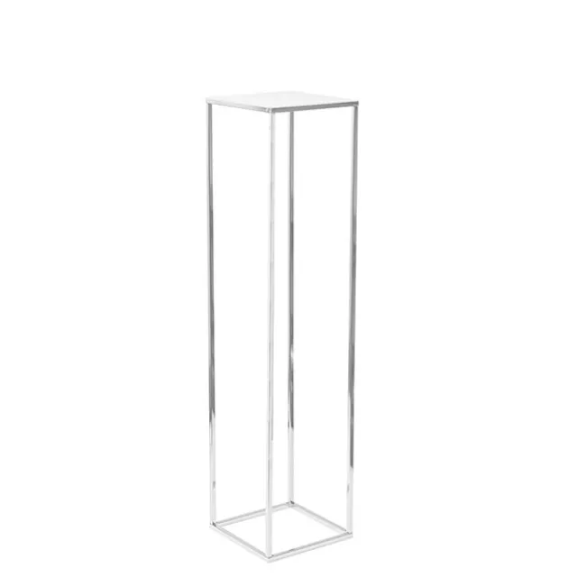 Metal Centrepiece Stand KD Silver (20x20x86cmH)
