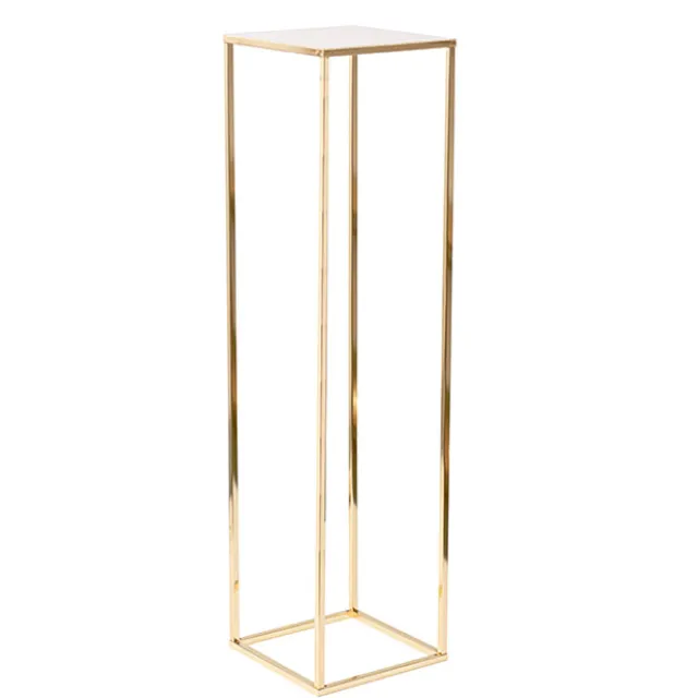 Metal Centrepiece Stand KD Gold (25x25x96cmH)
