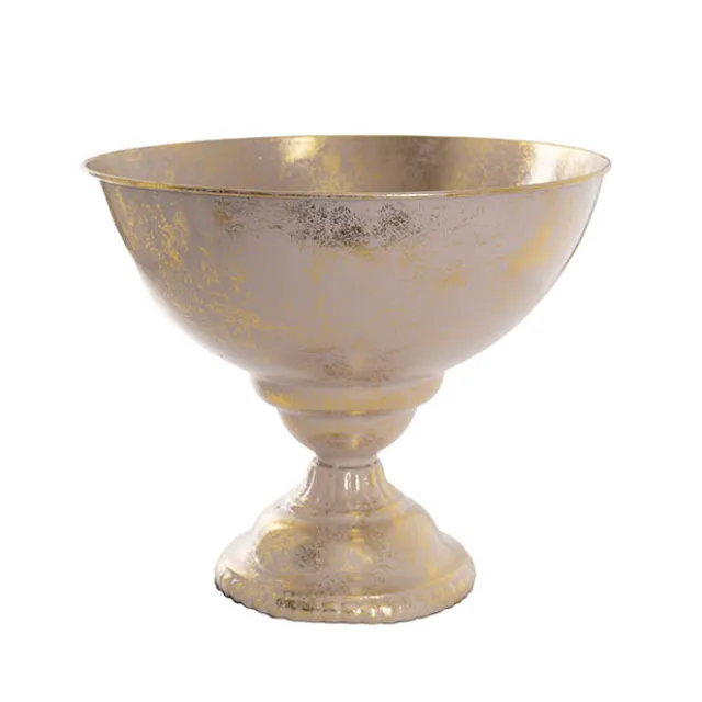 Metal Compote Round Bowl Vase Nude (38cmDx31.5cmH)