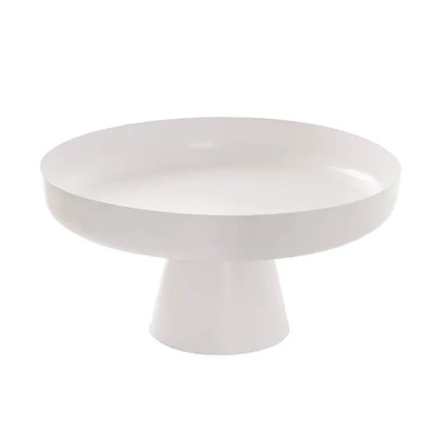 Metal Display Tray Stand White (32cmDx16cmH)