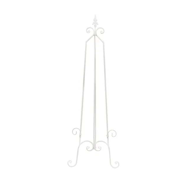 Metal Easel French Style White (42x49x129cmH)