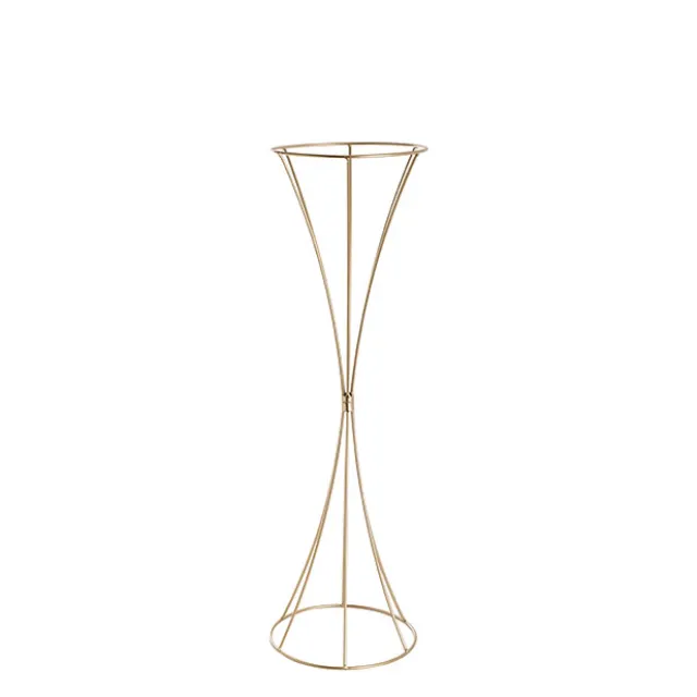 Metal Geometric Centrepiece Flower Stand Gold (20cmDx66cmH)