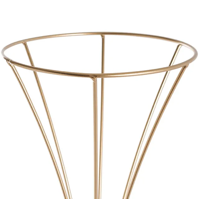 Metal Geometric Centrepiece Flower Stand Gold (20cmDx66cmH)