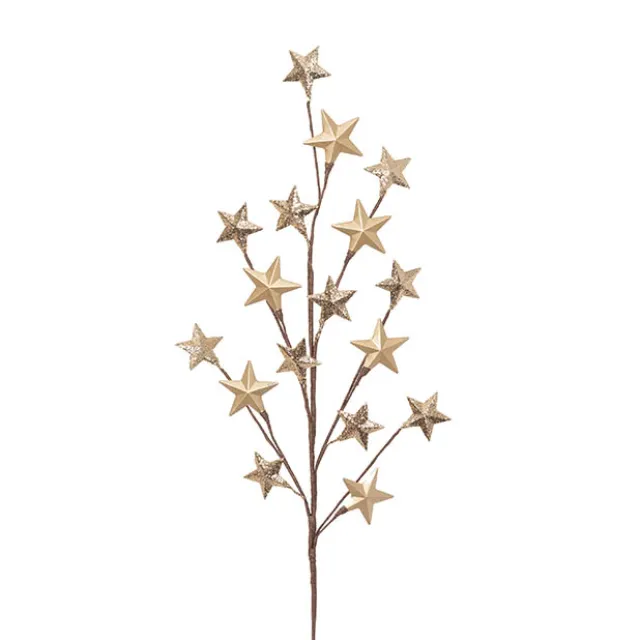 Metal Star Spray Champagne Gold (71cmH)