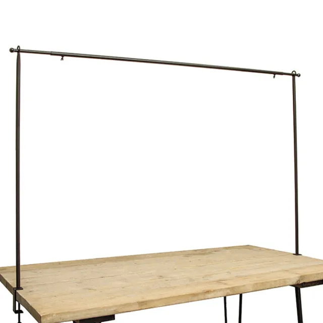 Metal Table Flower Arch Extendable Black (125x110cmH)