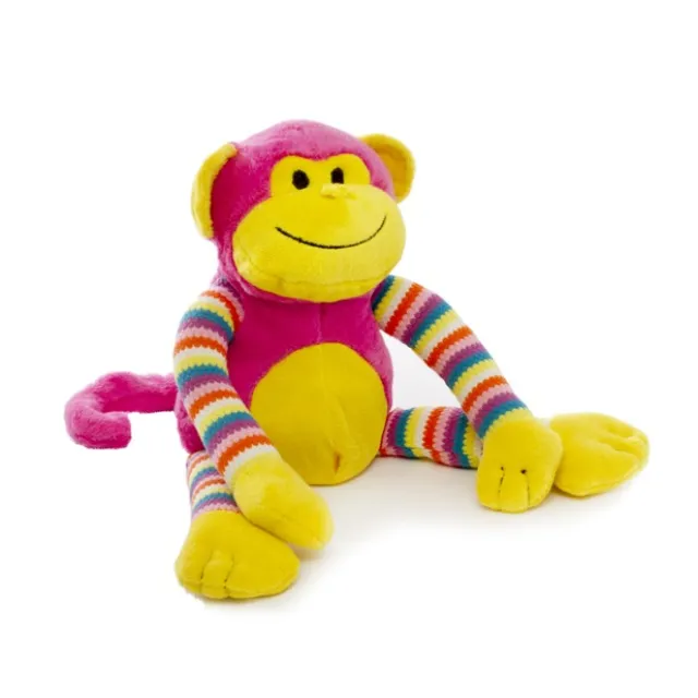 Milo Monkey Bright Striped Hot Pink (38cmHT)