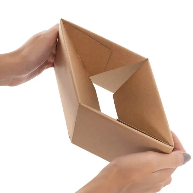 Mini Posy Box Gloss Autolock Base Pk25 Kraft (13x12cmH)