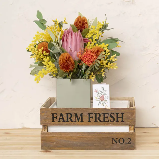 Mini Posy Box Matte Autolock Base Pk25 EarthGreen (13x12cmH)