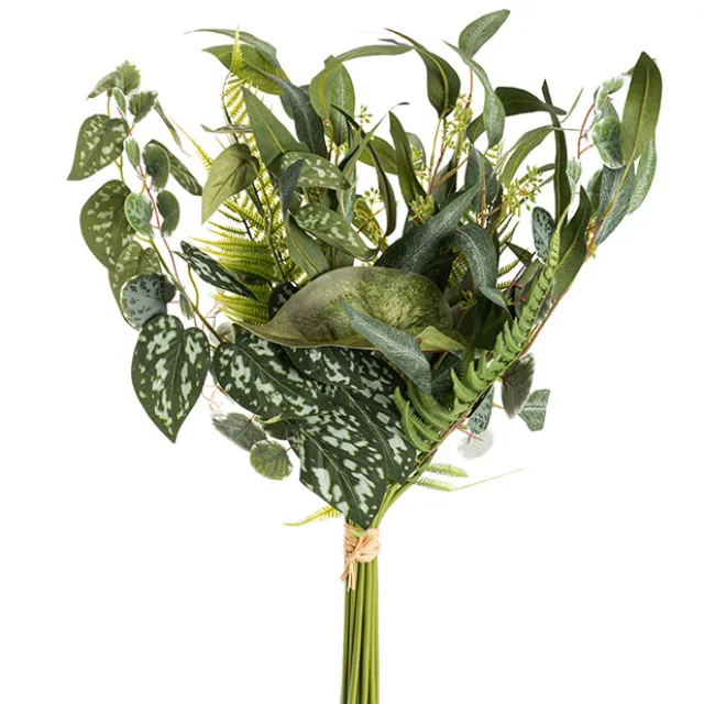 Mixed Leaf Eucalyptus Willow & Fern Bouquet Green (59cmH)
