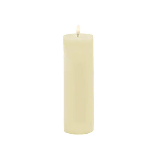 Wax LED Trueflame Event Pillar Candle Ivory (5.5x20cmH)
