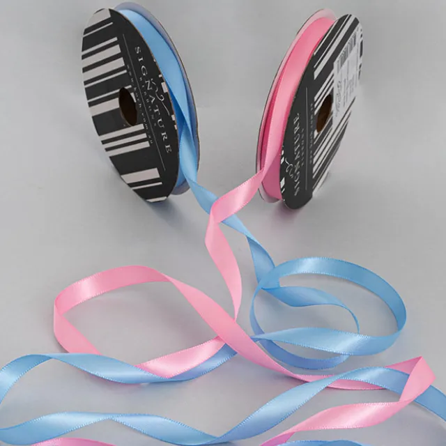 Ribbon Satin Deluxe Double Faced Mid Pink (10mmx25m)