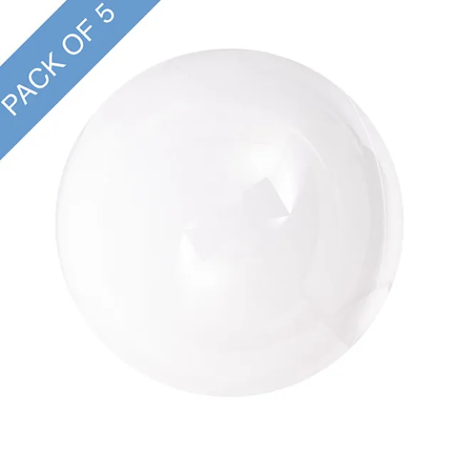 Bubble (Bobo) Balloon 22" Pack 5 Clear (56cmD)