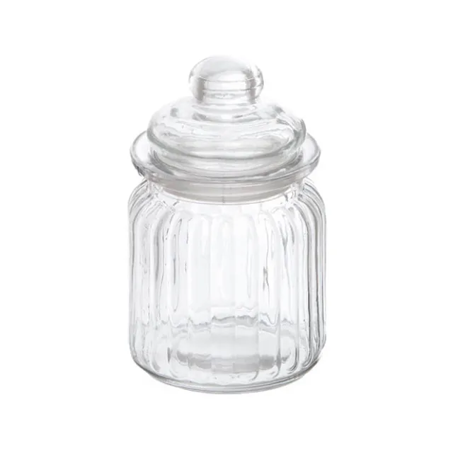 Glass Candy Jar Mini with Lid Clear (7.5x12.5cmH)
